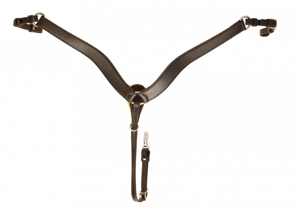 Tory Leather Contour Tapered Breast Strap - Nickel Hardware - Image 3