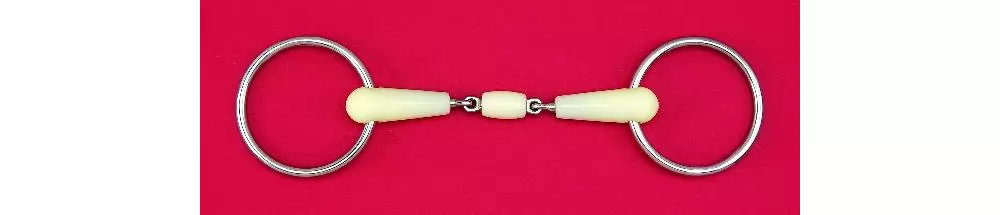 Happy Mouth Double Jointed Loose Ring Snaffle Bit - Image 2