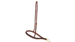 Tory Leather English Bridle Leather Roper Noseband - Brass Hardware