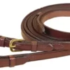 Tory Leather Single Ply Split Rein - Brass Buckle Bit Ends