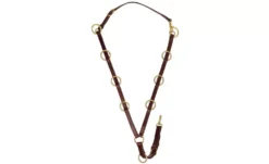 Tory Leather English Bridle Leather 10 Ring Martingale - Brass Hardware