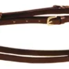 Tory Leather 3/4" Adjustable Leather Side Reins - Nickel Hardware