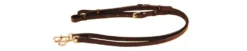Tory Leather 3/4" Adjustable Leather Side Reins - Nickel Hardware