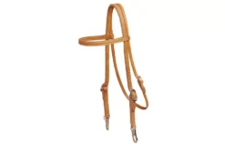 Tory Leather Browband Training Headstall - Snap Bit Ends