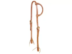 Tory Leather One Ear Single Ply Training Headstall - Snap Bit Ends