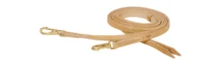 Tory Leather Single Ply Reins - Brass Snaps