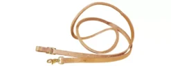 Tory Leather Single Ply Roping Reins - Rolled Hand Hold & Brass Hardware
