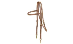 Tory Leather All-Weather Brow Band Headstall W/ Solid Brass Snaps