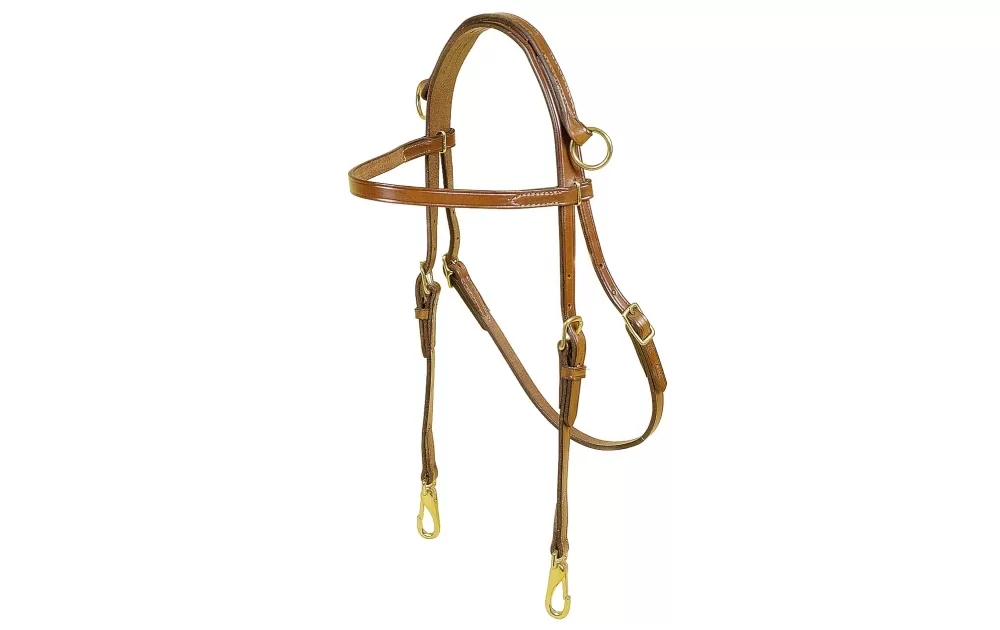 Tory Leather Sidecheck Training Headstall - Slots - Image 4
