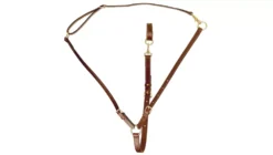 Tory Leather Adjustable Training Martingale - Brass Hardware