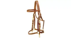 Tory Leather Halter/Bridle Combination Trail Bridle - Brass Hardware