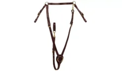 Tory Leather Hunt Breast Plate - Brass Hardware