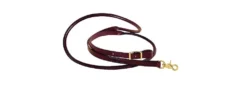 Tory Leather Roping Reins - Rolled Hand Hold & Brass Hardware