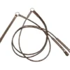 Tory Leather Full Rolled Romel Reins - Nickel Hardware