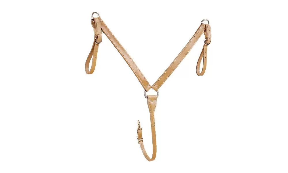 Tory Leather Breast Strap - Center Dee & Tie Down