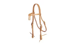 Tory Leather Brow Knot Headstall