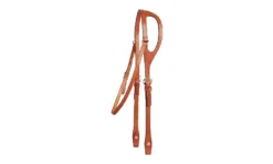 Tory Leather Double & Stitched Bridle Leather Shaped Ear Headstall