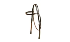 Tory Leather Oversized Brow Band Headstall - Chicago Screw Bit Ends