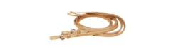 Tory Leather Full Double & Stitched Reins - Nickel Buckle Ends