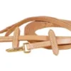 Tory Leather Single Ply Bit Stop Reins - Brass Snaps