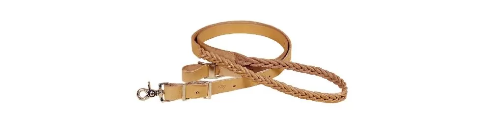 Tory Leather Five Plait Braided Hand Hold Roping Reins