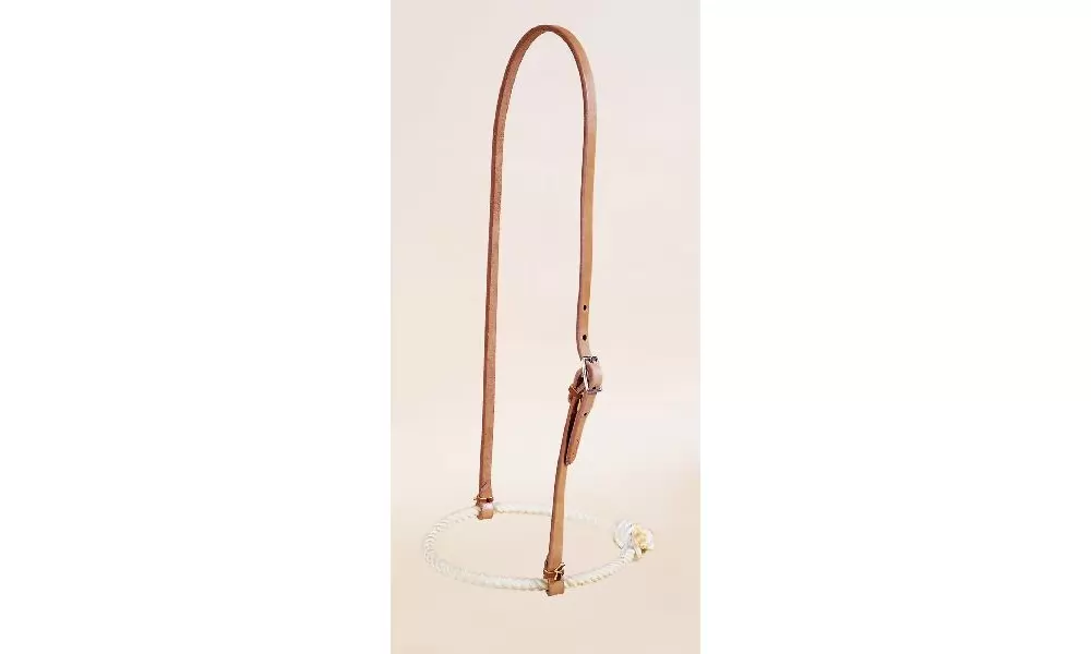 Tory Leather Waxed Rope Noseband - Leather Headstall