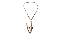 Tory Leather Deluxe Draw Rein Martingale - Brass Hardware