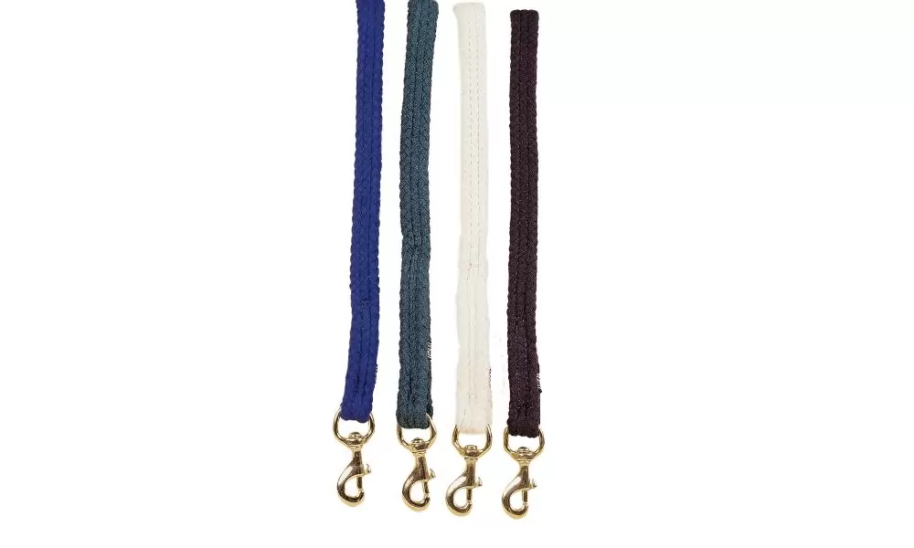 Tory Leather Flat Braided Cotton Rope Lead With Brass Snap - Image 2
