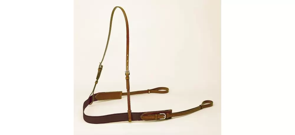 Tory Leather Bridle Leather And Elastic Polo Style Breast Plate - Image 3