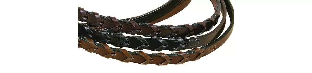 Tory Leather Laced Reins With Stud Hooks - Image 3