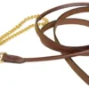 Tory Leather 3/4" Partial Rolled Lead - Brass Chain