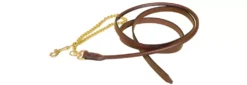 Tory Leather 3/4" Partial Rolled Lead - Brass Chain