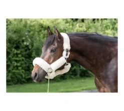 Perris Leather Collection Sheepskin Shipping Halter