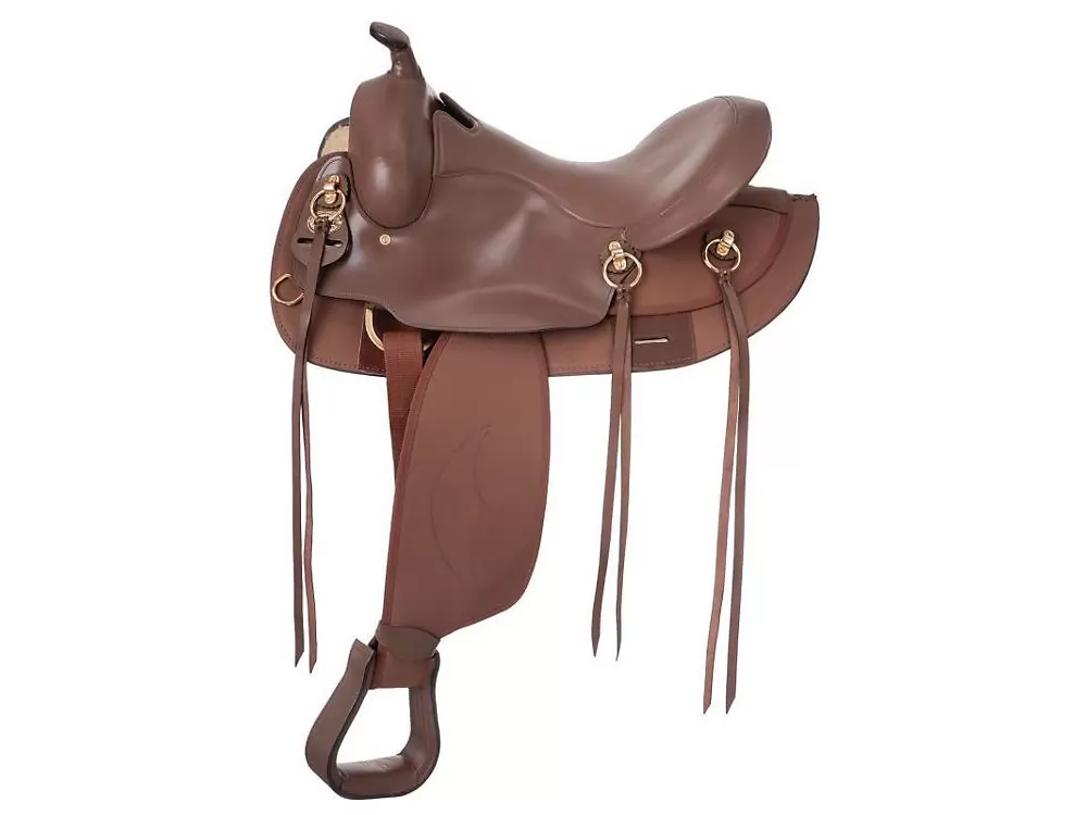 Synthetic Gaited Horse Round Skirt Trail Saddle - Image 2