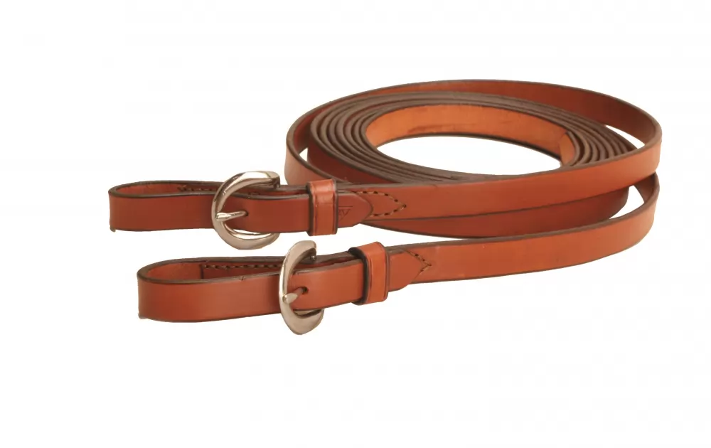 Tory Leather Single Ply Rein - Buckle Bit End - Image 4