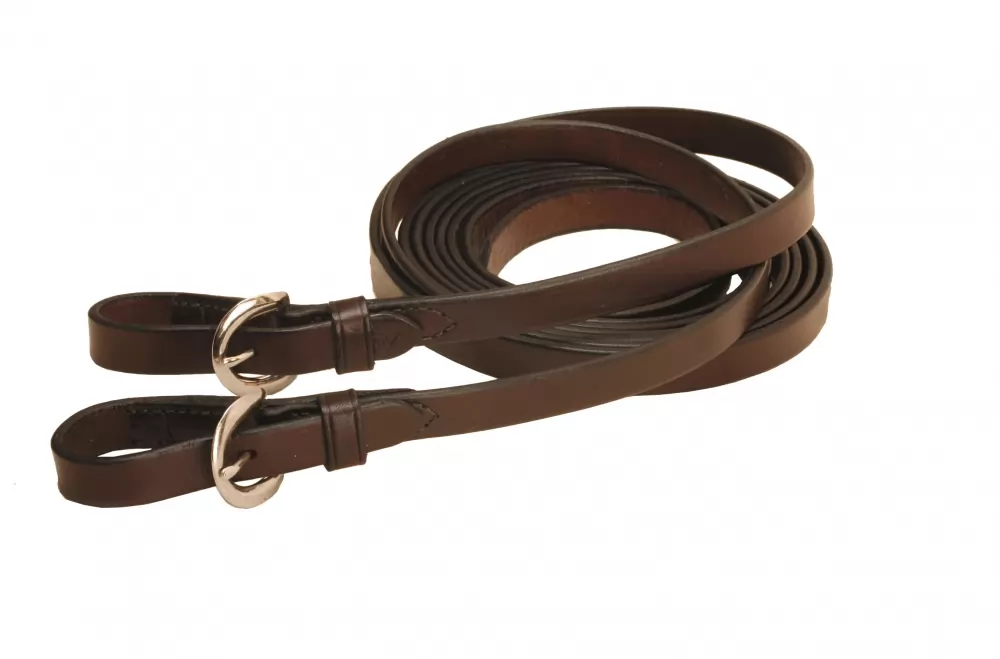 Tory Leather Single Ply Rein - Buckle Bit End - Image 5