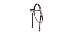 Tory Leather San Diego Berry Style Silver V Brow Headstall