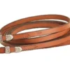 Tory Leather Single Ply Split Reins - 3-Piece Silver Buckle Set