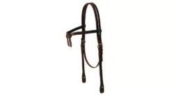 Tory Leather 5/8" Brow Knot Headstall - Buckles & Chicago Screws