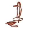Tory Leather Browband Bridle & Reins Filling - Buckle Bit Ends