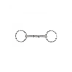 Toklat 14mm 3-Piece Snaffle Bit - 3 1/4" Rings