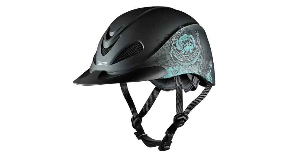 Troxel Rose Western Rebel Helmet - Black/Pink - Image 3