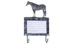 Tough-1 Deluxe Stall Card Holder With Hooks - Quarter Horse