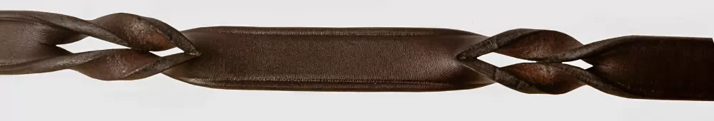 Perri's Twisted Leather Lead With Brass Plated Chain - Image 2