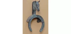 Horse Fare Horsehead With Horseshoe Bridle Holder