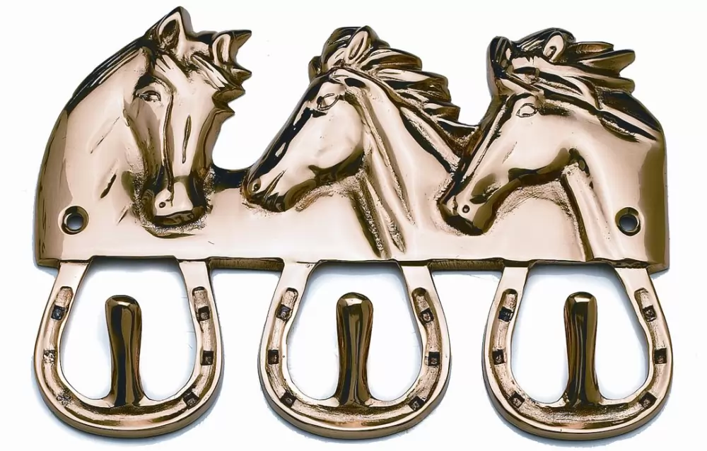 Horse Fare Three Hooks With Three Horse Heads - Image 2